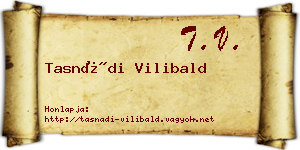Tasnádi Vilibald névjegykártya